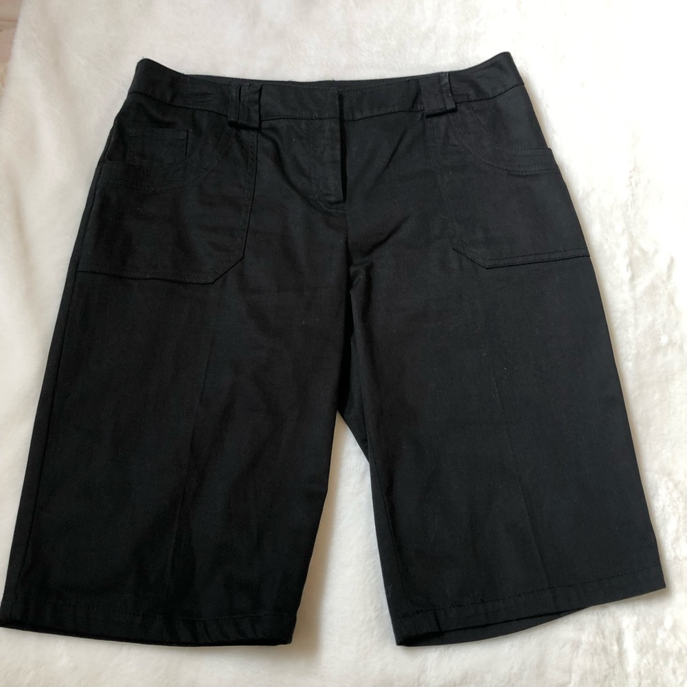 AB Studio Black Bermuda Dress Short